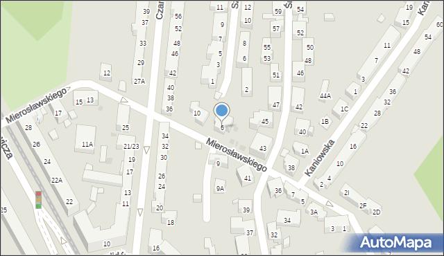 Warszawa, Mierosławskiego Ludwika, gen., 6, mapa Warszawy