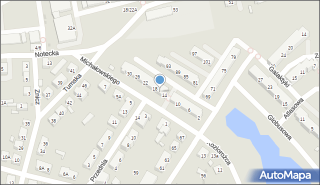 Warszawa, Michałowskiego Piotra, 16, mapa Warszawy