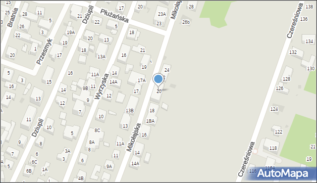 Warszawa, Mikołajska, 20, mapa Warszawy