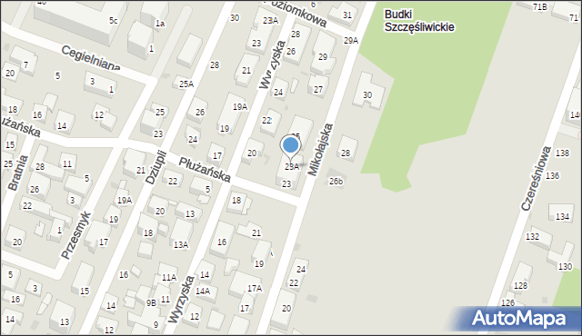 Warszawa, Mikołajska, 23A, mapa Warszawy