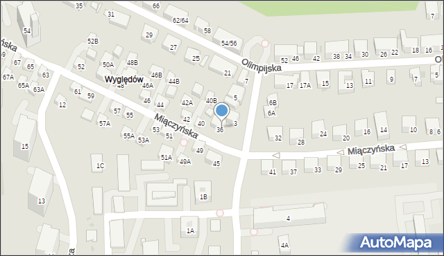 Warszawa, Miączyńska, 38, mapa Warszawy