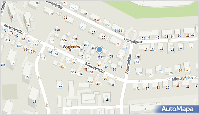 Warszawa, Miączyńska, 42A, mapa Warszawy