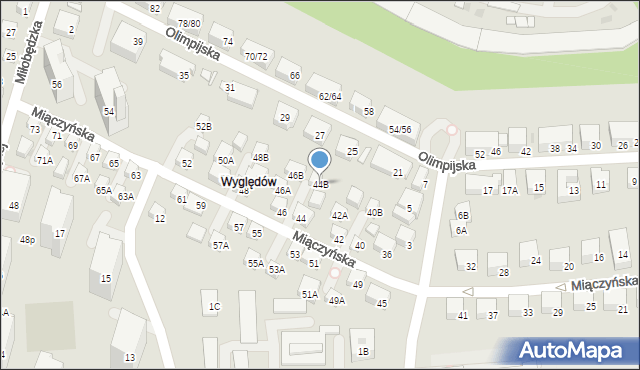 Warszawa, Miączyńska, 44B, mapa Warszawy