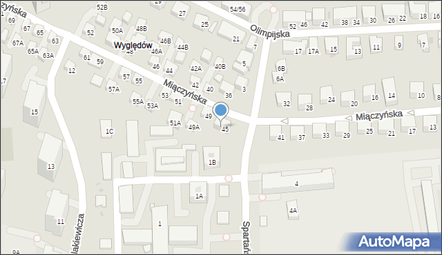 Warszawa, Miączyńska, 47, mapa Warszawy