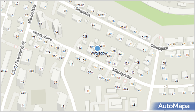 Warszawa, Miączyńska, 48, mapa Warszawy
