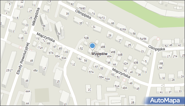 Warszawa, Miączyńska, 50, mapa Warszawy