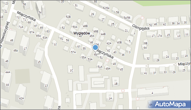 Warszawa, Miączyńska, 53, mapa Warszawy