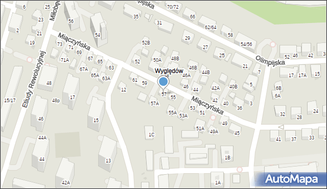 Warszawa, Miączyńska, 57, mapa Warszawy