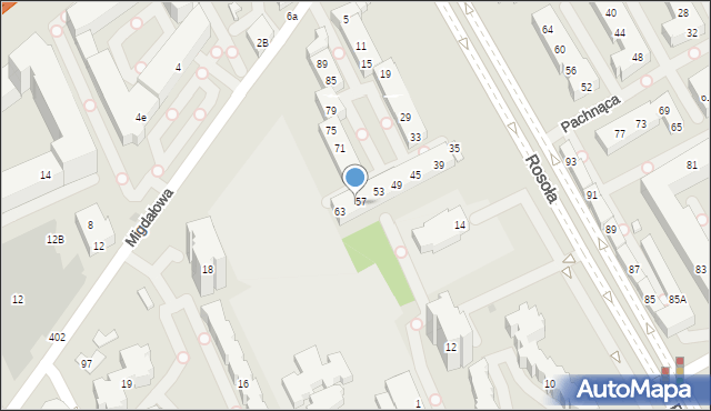 Warszawa, Migdałowa, 59, mapa Warszawy