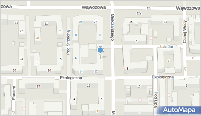 Warszawa, Mielczarskiego Romualda, 7, mapa Warszawy