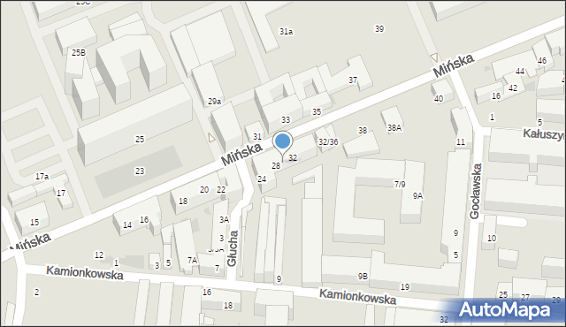 Warszawa, Mińska, 30, mapa Warszawy