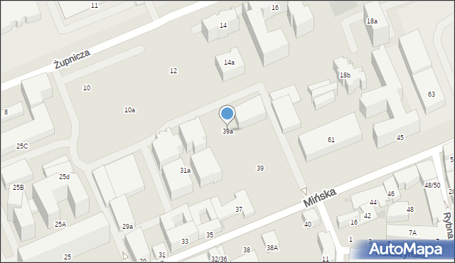 Warszawa, Mińska, 39a, mapa Warszawy