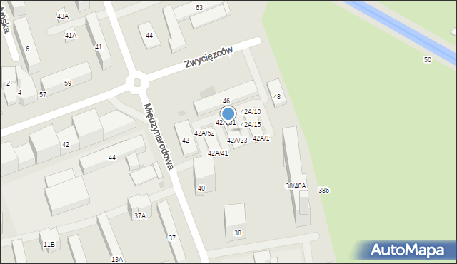 Warszawa, Międzynarodowa, 42A/34, mapa Warszawy