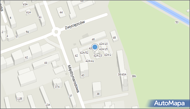 Warszawa, Międzynarodowa, 42A/36, mapa Warszawy