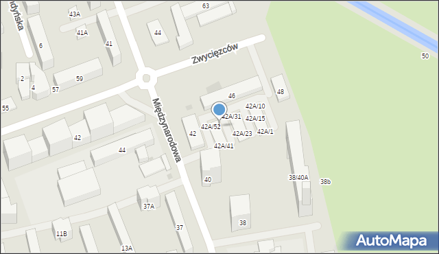 Warszawa, Międzynarodowa, 42A/48, mapa Warszawy