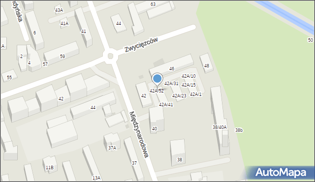 Warszawa, Międzynarodowa, 42A/52, mapa Warszawy