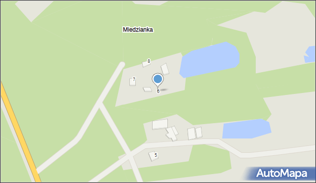 Węgrów, Miedzanka, 6, mapa Węgrów