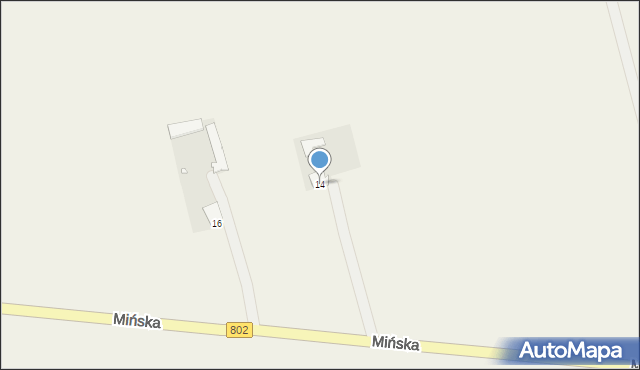 Wielgolas, Mińska, 14, mapa Wielgolas