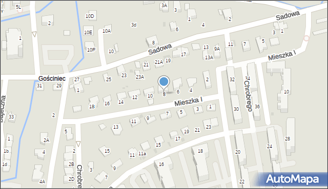 Wieliczka, Mieszka I, 8, mapa Wieliczka