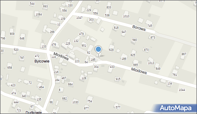 Wieprz, Miodowa, 499, mapa Wieprz