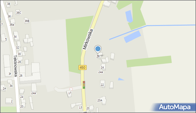 Wieruszów, Mirkowska, 26, mapa Wieruszów