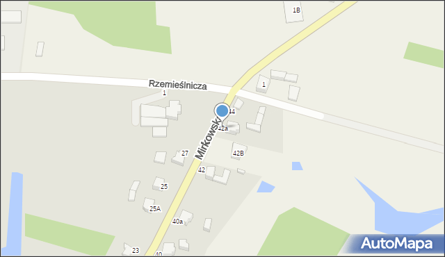 Wieruszów, Mirkowska, 42a, mapa Wieruszów