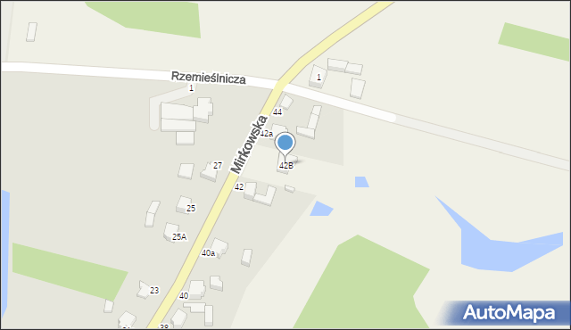 Wieruszów, Mirkowska, 42B, mapa Wieruszów