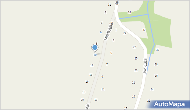 Wilków, Międzygaje, 10, mapa Wilków
