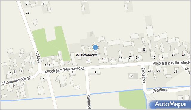 Wilkowiecko, Mikołaja z Wilkowiecka, 17, mapa Wilkowiecko