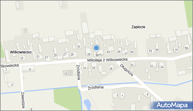 Wilkowiecko, Mikołaja z Wilkowiecka, 39, mapa Wilkowiecko