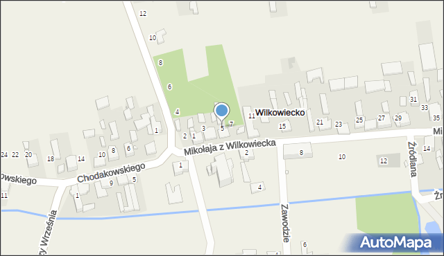 Wilkowiecko, Mikołaja z Wilkowiecka, 5, mapa Wilkowiecko