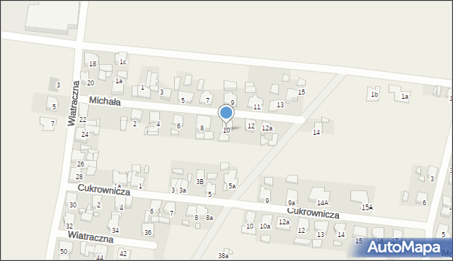 Witaszyce, Michała, 10, mapa Witaszyce