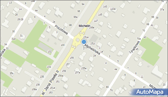 Włocławek, Michelińska, 2, mapa Włocławka
