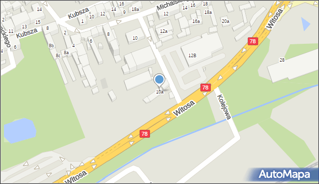 Wodzisław Śląski, Michalskiego Józefa, 10a, mapa Wodzisławia Śląskiego