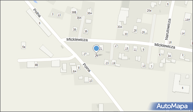 Wohyń, Mickiewicza Adama, 25, mapa Wohyń