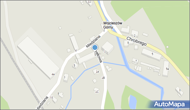 Wojcieszów, Miedziana, 3, mapa Wojcieszów