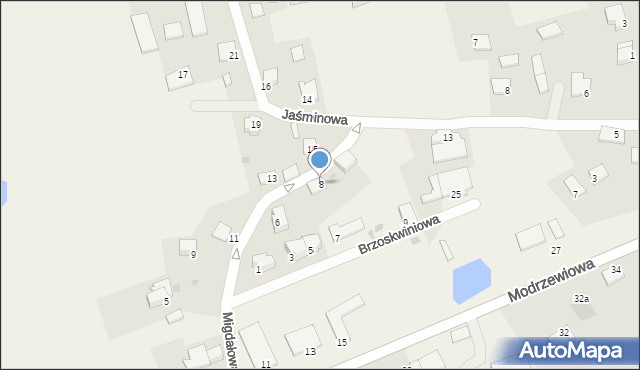 Wójtowo, Migdałowa, 8, mapa Wójtowo