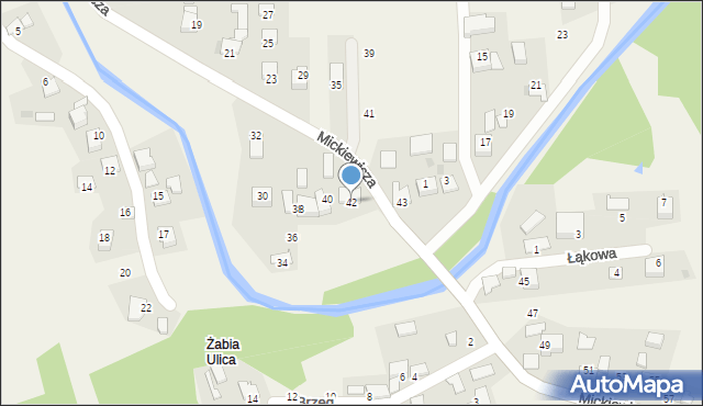 Wola Radziszowska, Mickiewicza Adama, 42, mapa Wola Radziszowska