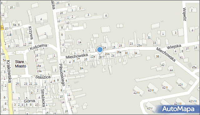 Wolbrom, Miechowska, 18, mapa Wolbrom