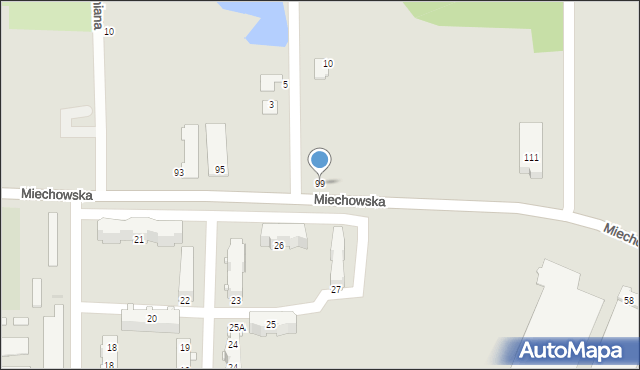 Wolbrom, Miechowska, 99, mapa Wolbrom