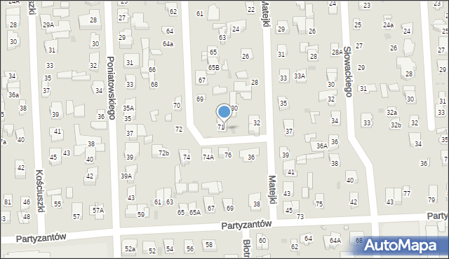 Wołomin, Mickiewicza Adama, 73, mapa Wołomin