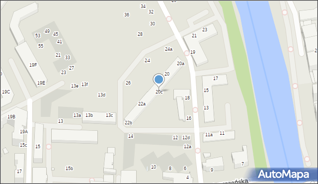 Wrocław, Mieszczańska, 20c, mapa Wrocławia