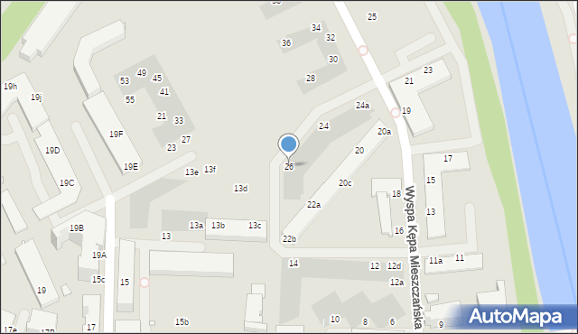 Wrocław, Mieszczańska, 26, mapa Wrocławia