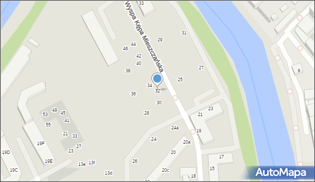 Wrocław, Mieszczańska, 32, mapa Wrocławia