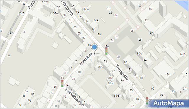 Wrocław, Miernicza, 2, mapa Wrocławia