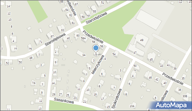 Wrocław, Mieczykowa, 1, mapa Wrocławia