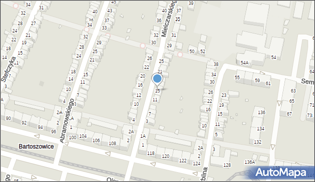 Wrocław, Mielczarskiego Romualda, 15, mapa Wrocławia