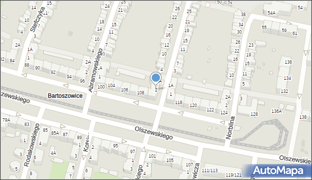 Wrocław, Mielczarskiego Romualda, 2, mapa Wrocławia