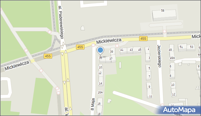 Wrocław, Mickiewicza Adama, 35, mapa Wrocławia