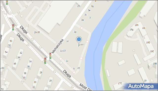 Wrocław, Michalczyka Kazimierza, 1f, mapa Wrocławia